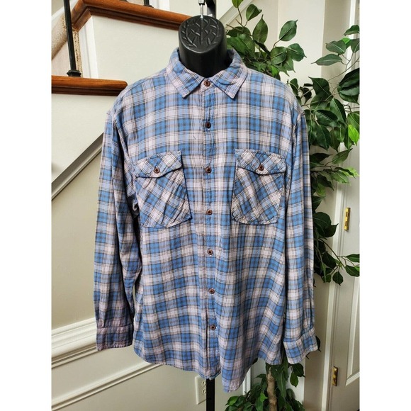 Urban Outfitter Mens Blue Cotton Collared Long Sleeve Buttons Down Shirt Size XL - Picture 1 of 11